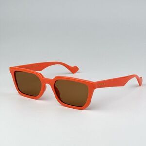NEW Gucci GG1539S 004 Orange Brown Unisex Rectangle Sunglasses GG 1539S